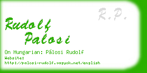rudolf palosi business card